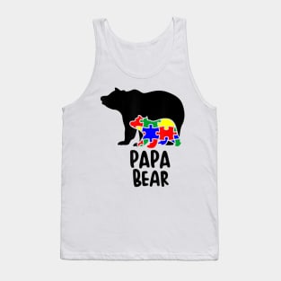 Autism Awareness Month Papa Bear Tank Top